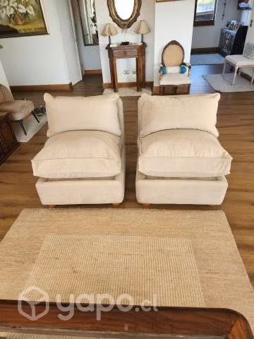 Par de sillones de felpa