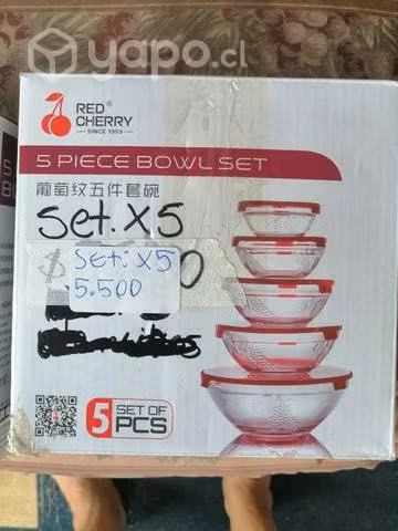 2 Bowl plastico con tapa paki