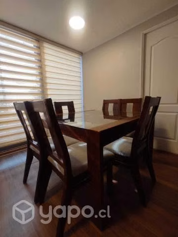 Comedor 6 sillas cubierta de vidrio