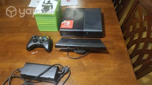 Xbox 360 + 1 control + kinect + cable de potencia