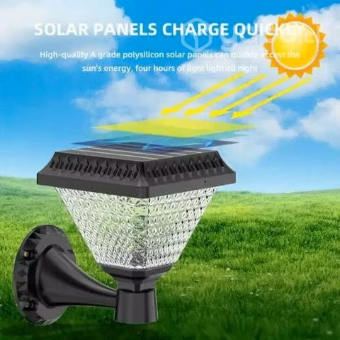 Aplique de pared Solar Farol Led Para Exterior - Imagen 4