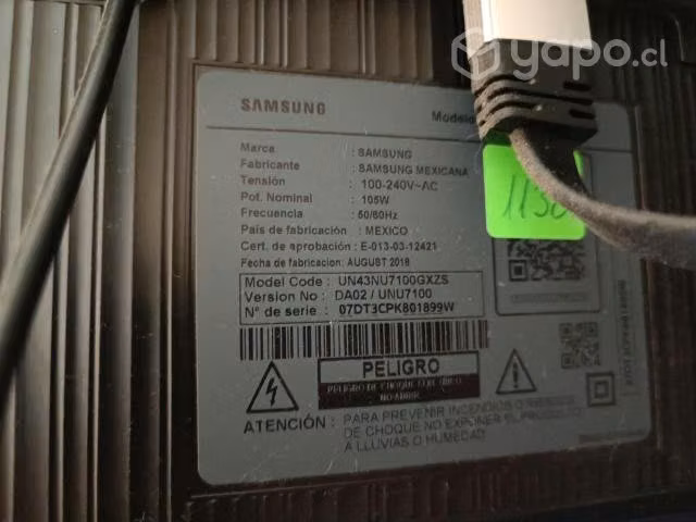 Televisor Samsung 43" NU7100