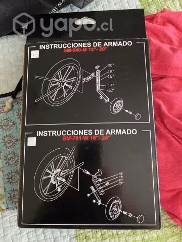 Ruedas aprendizaje bicicleta 12"-20" - Imagen 2