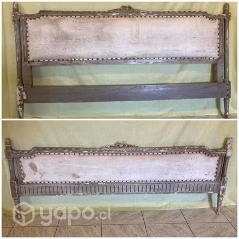 Respaldo Y Piecera De Cama Sheraton Luis Xvi 2/p