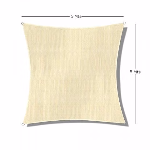 TOLDO RASCHEL CUADRADO 5x5 MT BEIGE / NUEVO