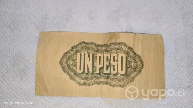 Billete antiguo chileno 1 décimo de Cóndor - Imagen 2