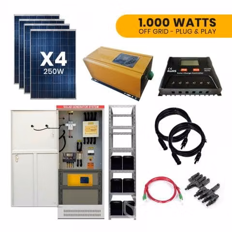 Kit Full Solar 1.000w Plug And Play Off Grid