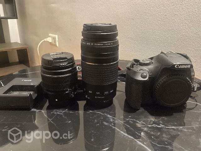 Camara Canon Rebel T7 + 2 lentes