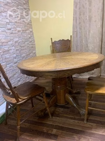 Comedor americano original de piña con detalles
