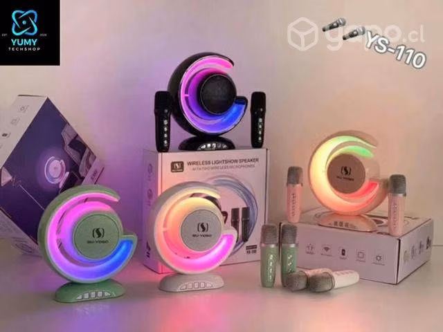 Altavoz BluetoothMicrófono YS-110 con luz colorida