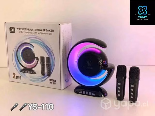 Altavoz BluetoothMicrófono YS-110 con luz colorida