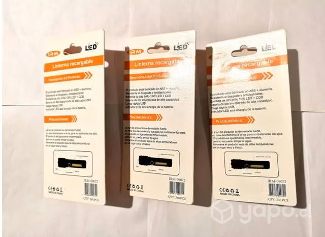 Linterna Recargable Usb 4 Modos Con Zoom X 3