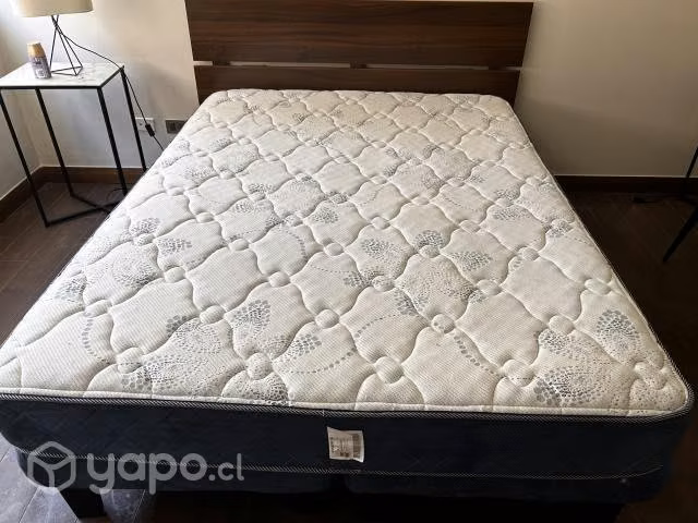 Cama Europea Flex 2 plazas + respaldo
