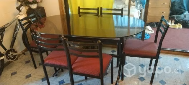 Comedor vidrio 6 sillas - Imagen 5