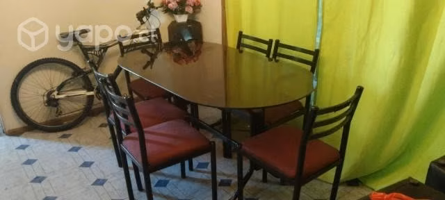 Comedor vidrio 6 sillas