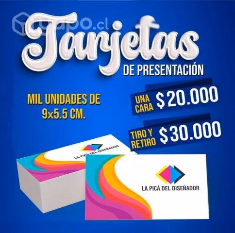 Oferta tarjetas de presentación - mil unidades