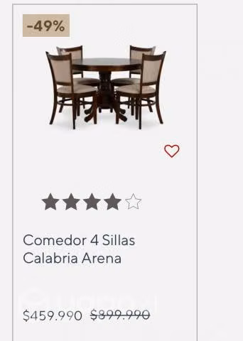 Mesa comedor cic con sillas