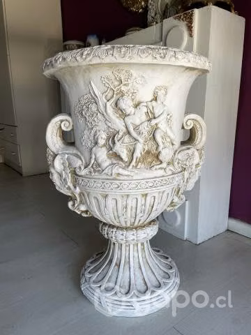 Jardinera vintage bacanal de gran tamaño