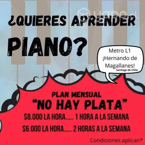 Clases de piano baratas adultos LAS CONDES