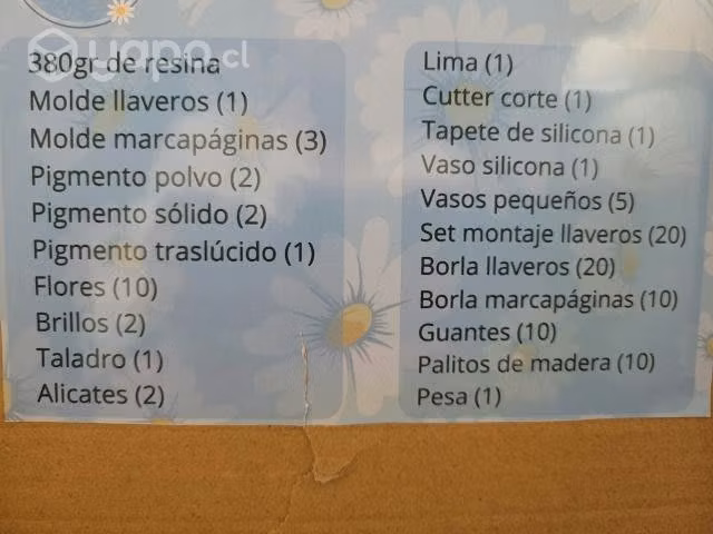 Insumo de resina y silicona