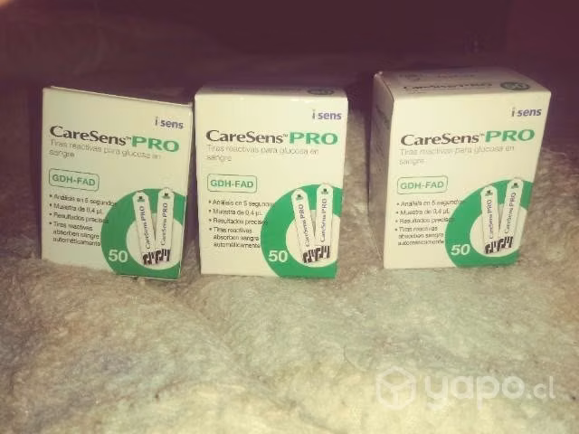 Cintas reactivas para glucometro CareSens Pro