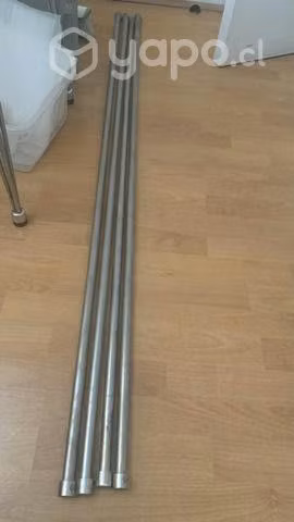 Barras acero inoxidable y argollas para cortinas