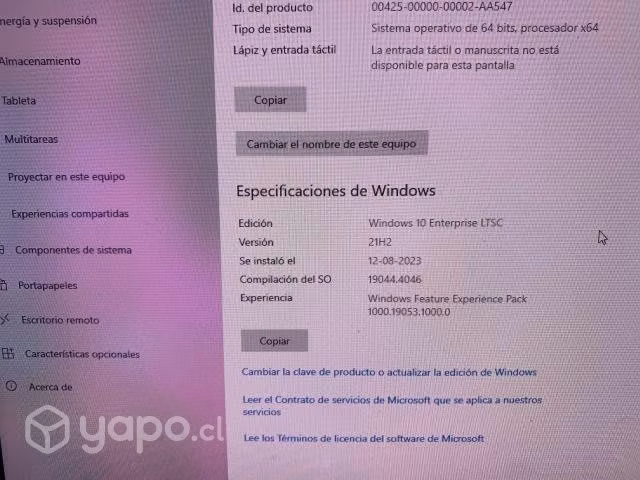 Pc escritorio hp + monitor