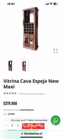 Vitrina cava espejo - Imagen 2