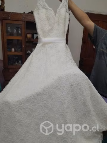 Hermoso Vestido de Novia Broderie Casa de la Novia - Imagen 6