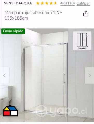 Mampara de ducha ajustable sensi dacqua
