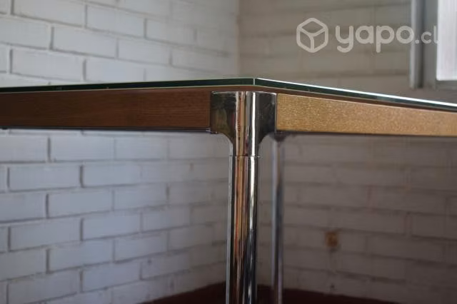 Mesa comedor cubierta vidrio + sillas