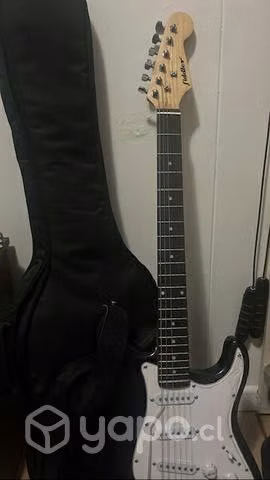 Guitarra con amplificador como nueva