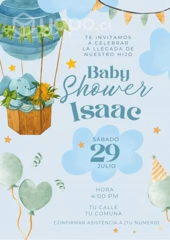 Invitaciones baby shower- cumpleaños - bautizo, et