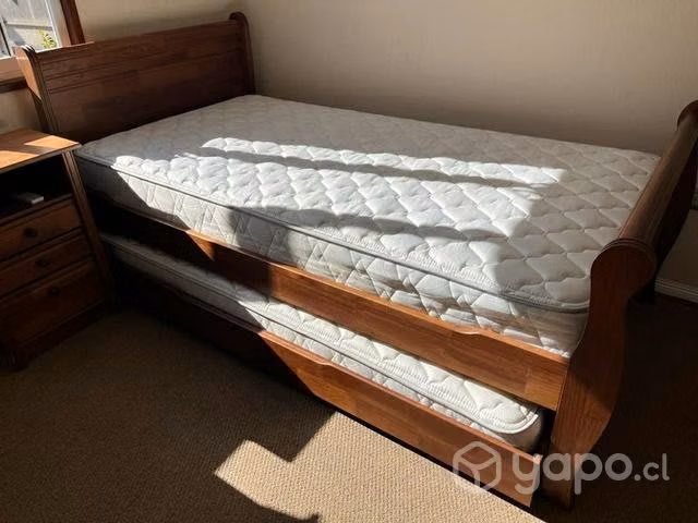 Cama Cuja Rosen 1 1/2 plaza + nido 1 plaza + velad