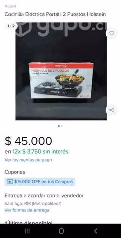 Hornilla eléctrica nueva