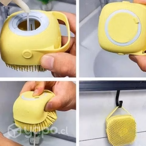 Cepillo de silicona para ducha suave con dispensad