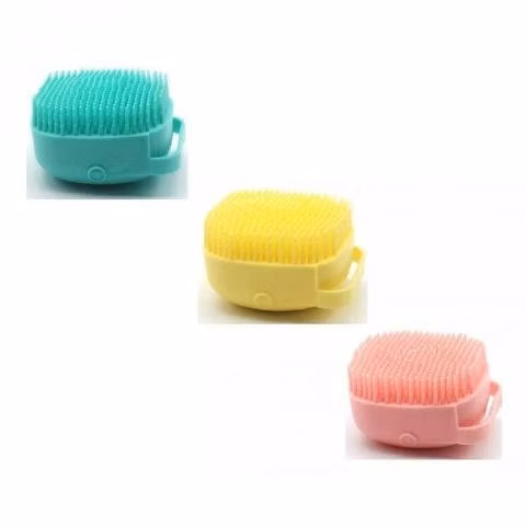 Cepillo de silicona para ducha suave con dispensad