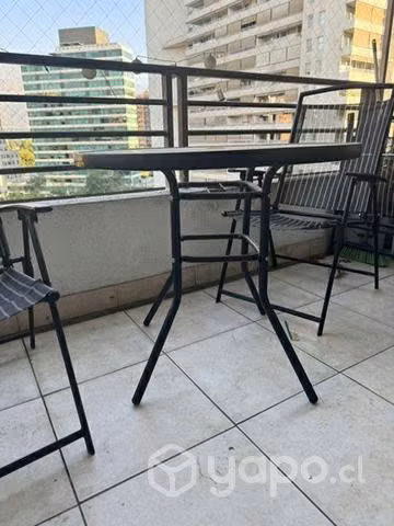Temporada terraza Mesa con 4 sillas