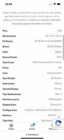 Patines agresivos Razors génesis Jr