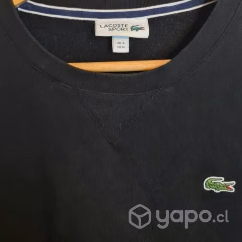 Polerón Lacoste Negro - Calce Regular