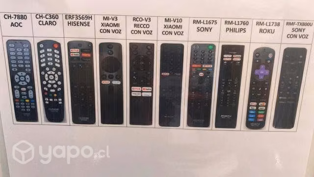 Venta de controles de TV y aire acondicionado
