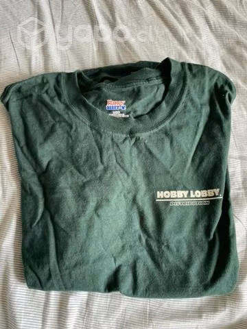 Polera algodón, Hanes talla L verde - Imagen 3