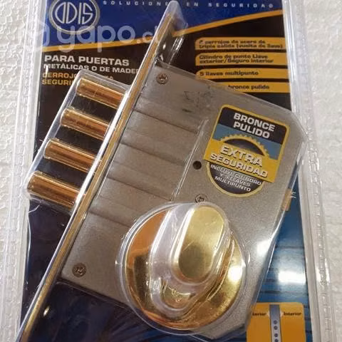 Cerrojo Embutir Odis Llave Seguro Bronce Linea 605