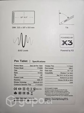 Tableta gráfica XP-PEN Deco LW