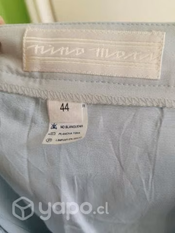 Conjunto falda y blusa celeste - Imagen 3
