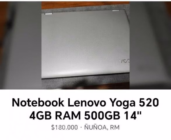Notebook Lenovo Yoga 520 4GB RAM 500GB 14"