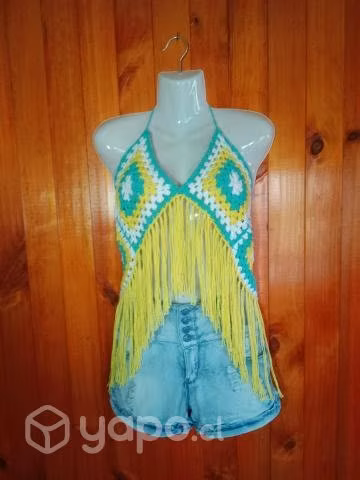Crop top granny square - Imagen 2