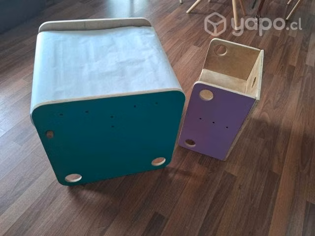 Mesa Y Silla Montessori Con Rollo De Papel Para Di