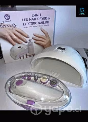 Kit 2 en 1 Manicure Lampara + Torno Set de uñas