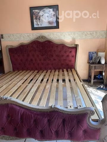 Cama king madera tallada - Imagen 2